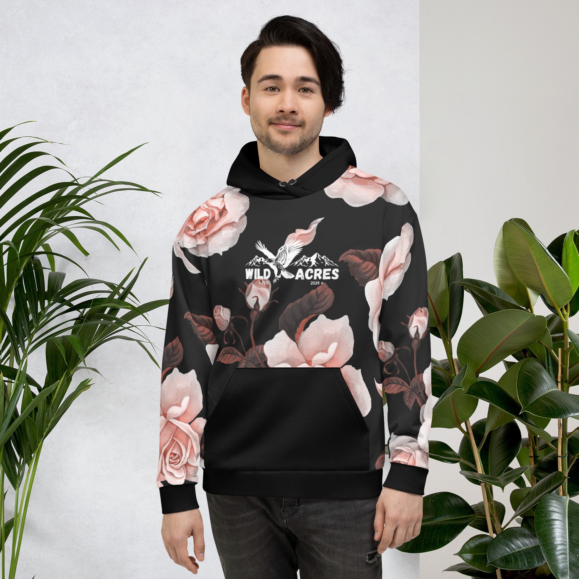 Palm angels floral hoodie new arrivals